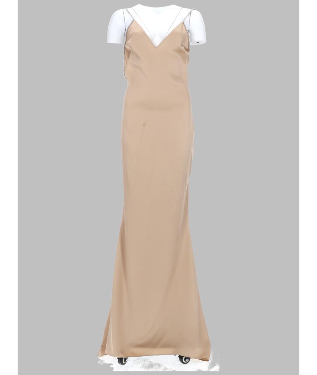 TOM FORD Бежевое шелковое вечернее платье, фото 3