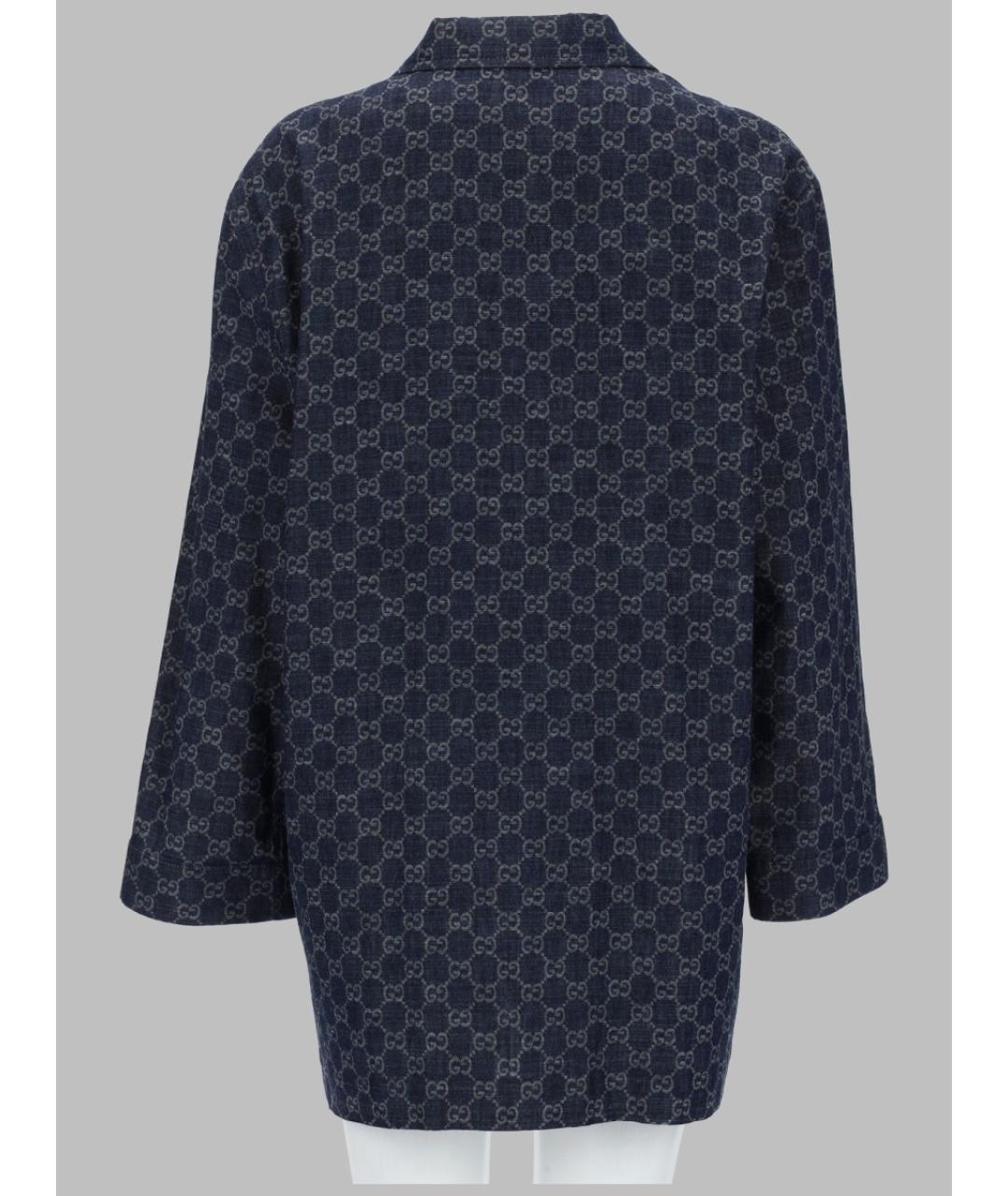 GUCCI Синяя хлопковая куртка, фото 2