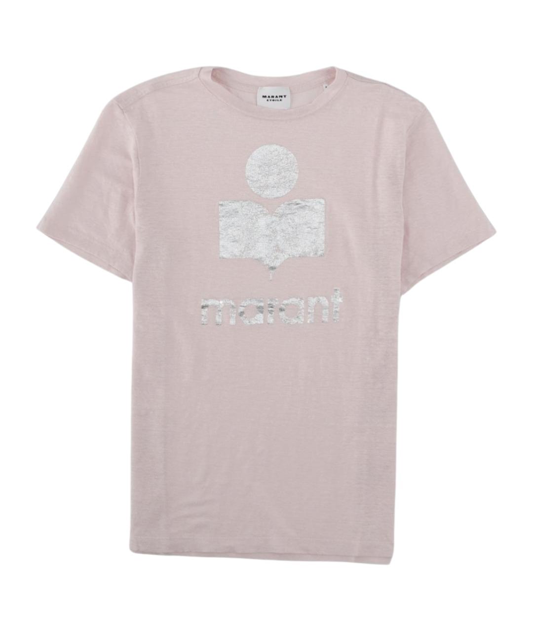 ISABEL MARANT ETOILE Розовая хлопковая футболка, фото 1