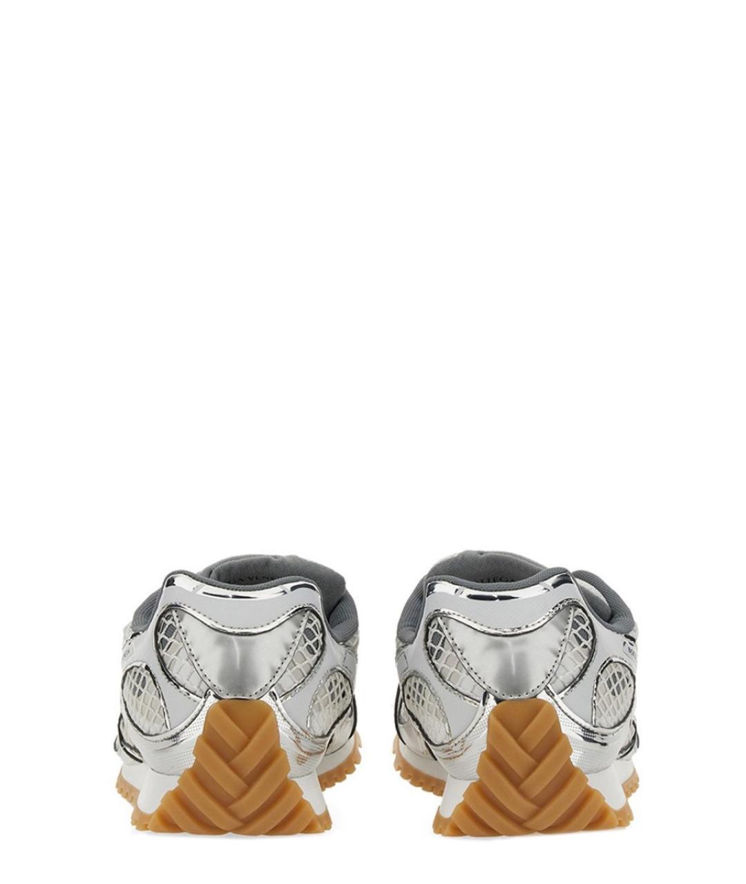 BOTTEGA VENETA Серебряные синтетические низкие кроссовки / кеды, фото 8