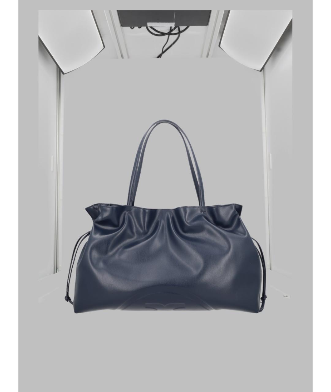 TORY BURCH Синяя синтетическая сумка тоут, фото 3
