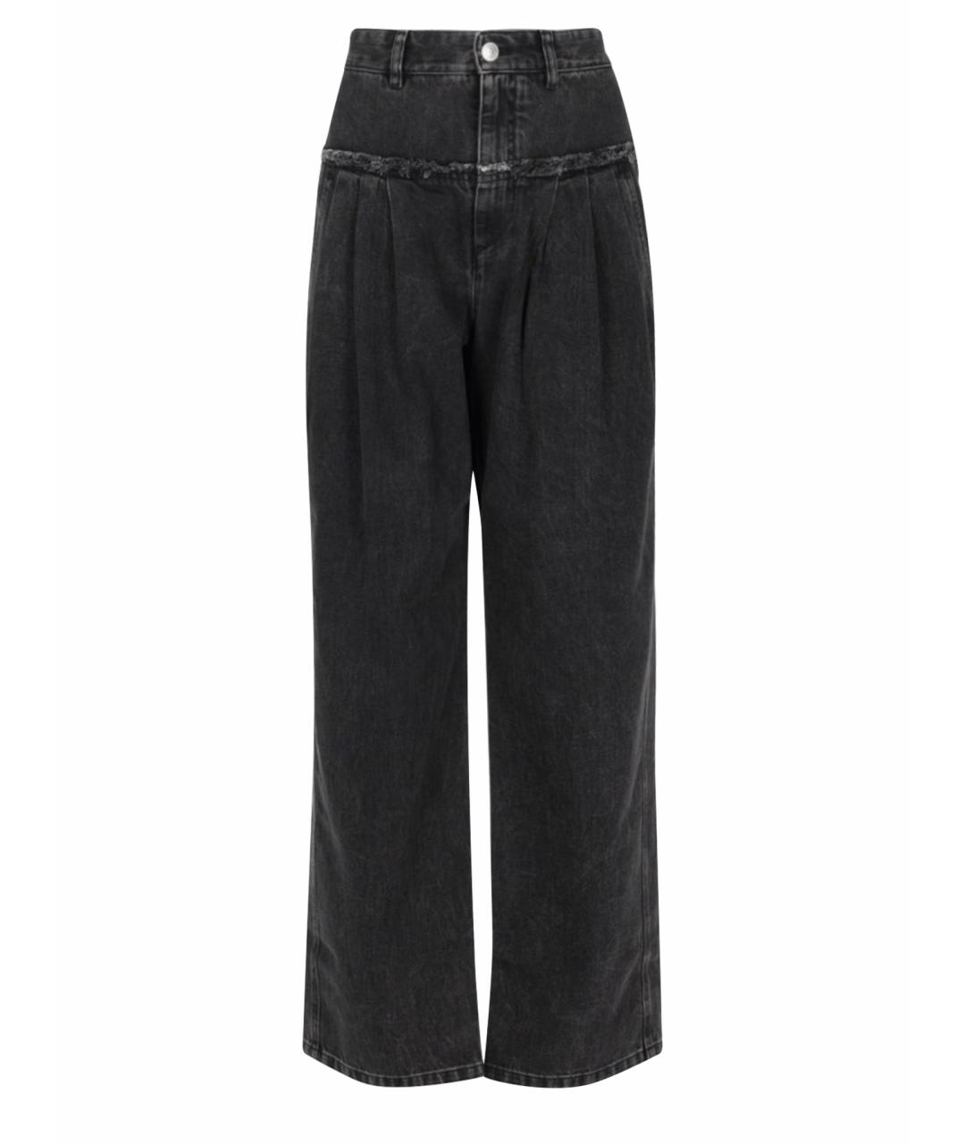 ISABEL MARANT ETOILE Черные хлопковые прямые джинсы, фото 1