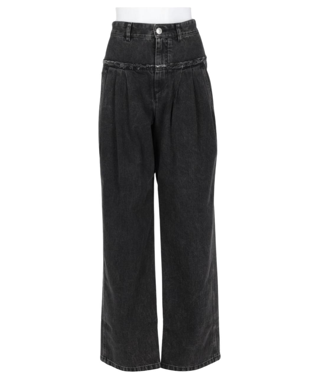 ISABEL MARANT ETOILE Черные хлопковые прямые джинсы, фото 3