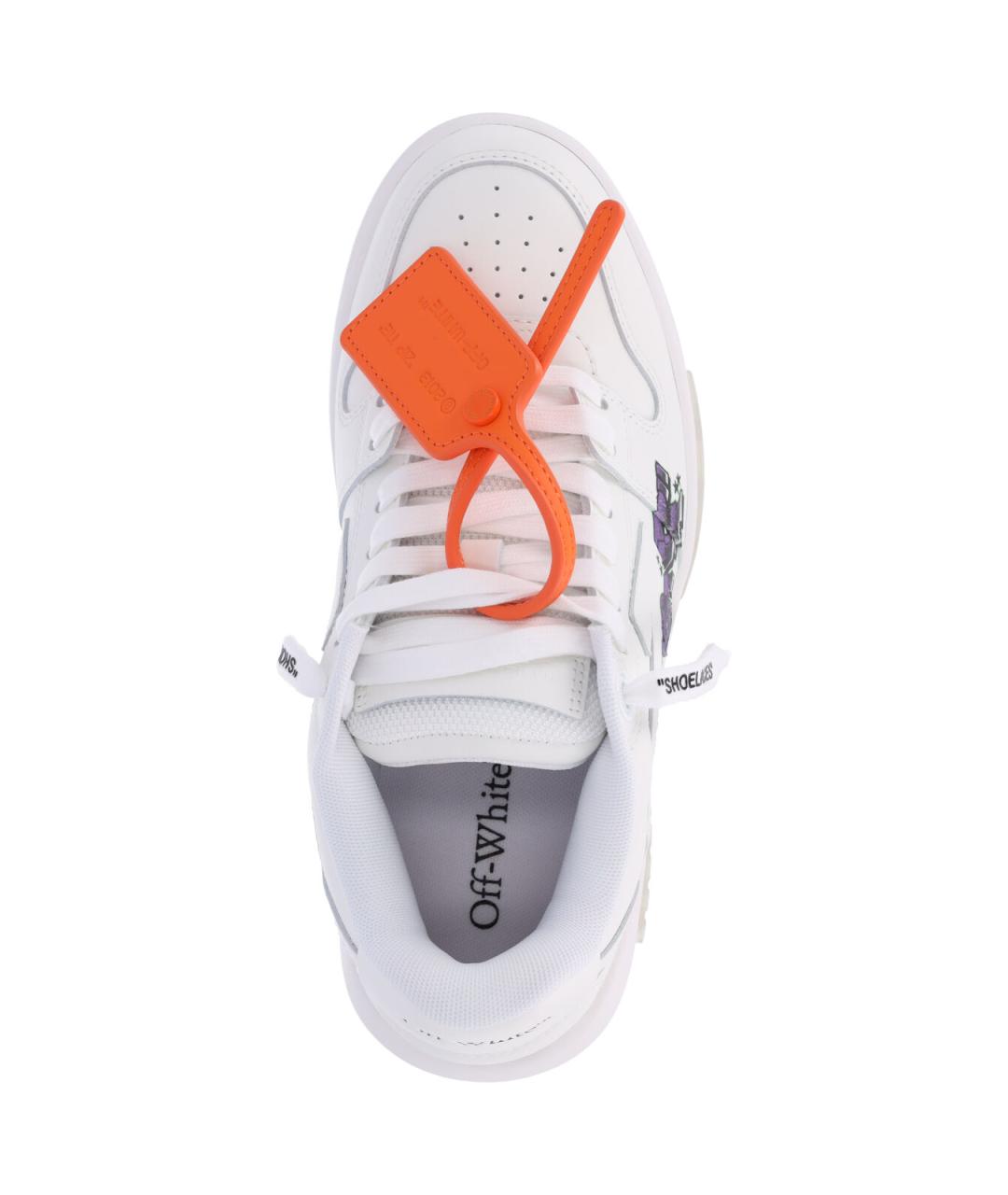 OFF-WHITE Белые кожаные кроссовки, фото 5