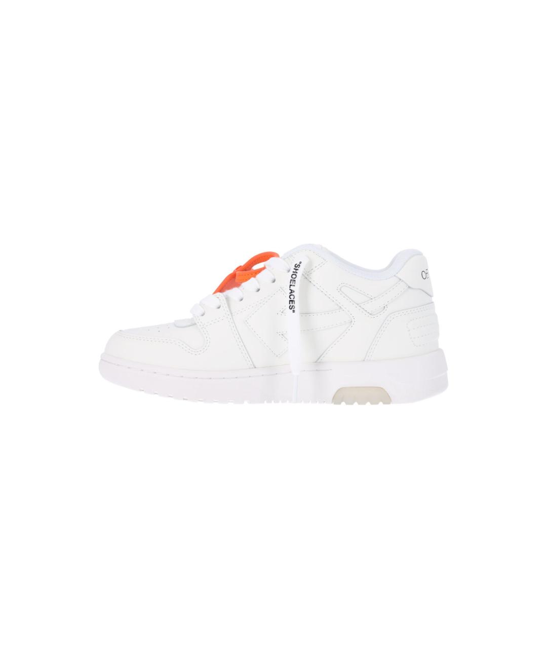 OFF-WHITE Белые кожаные кроссовки, фото 3