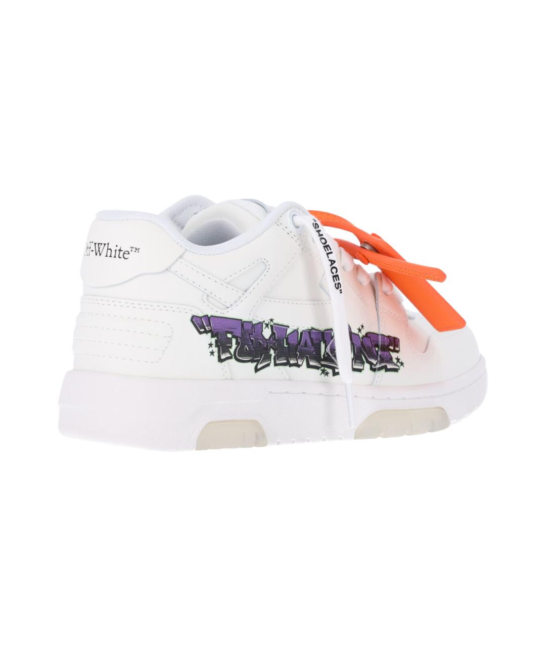 OFF-WHITE Белые кожаные кроссовки, фото 4