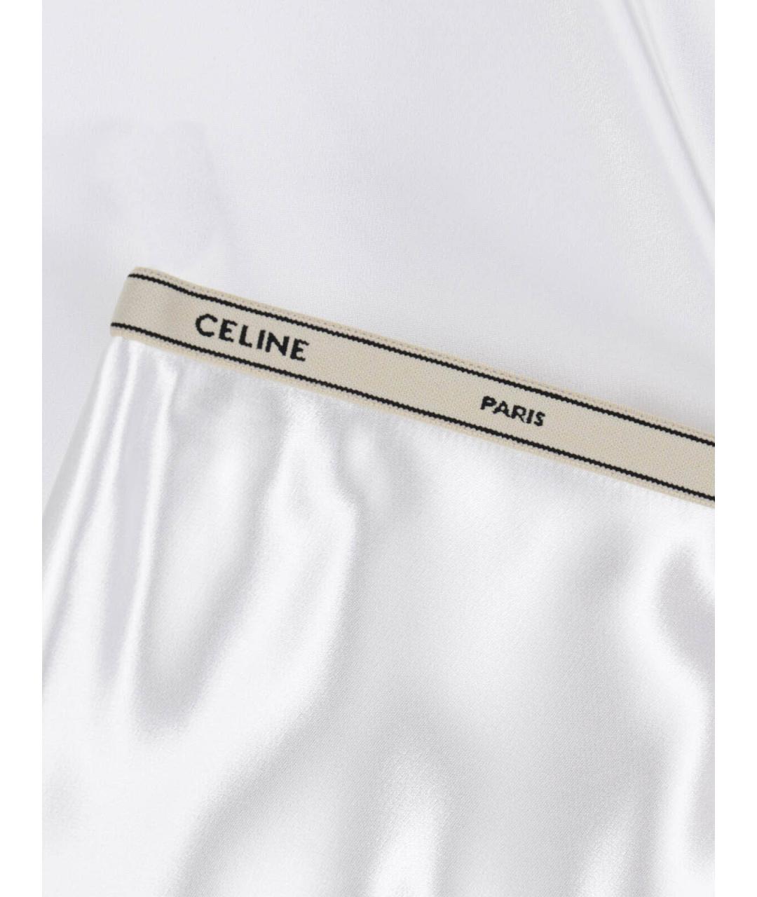 CELINE Белая вискозная юбка миди, фото 5