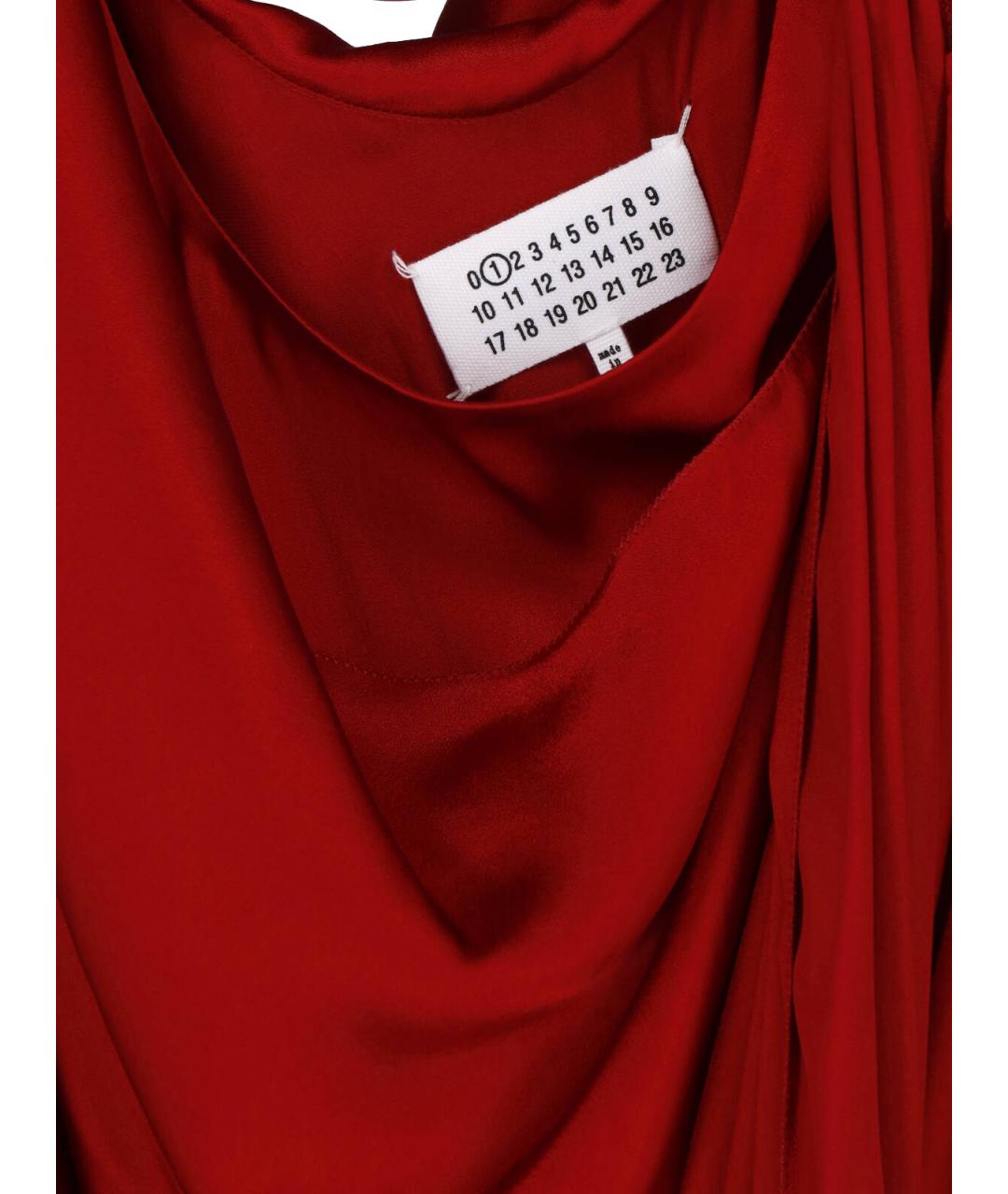 MAISON MARGIELA Красное ацетатное вечернее платье, фото 4