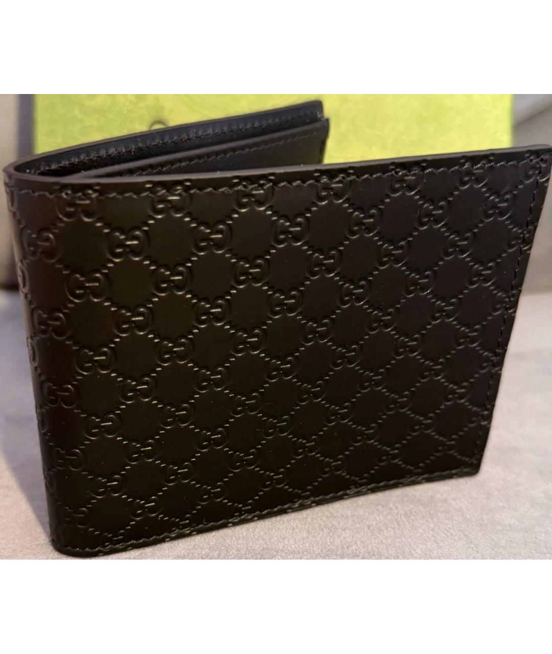 GUCCI Черный кожаный кошелек, фото 5