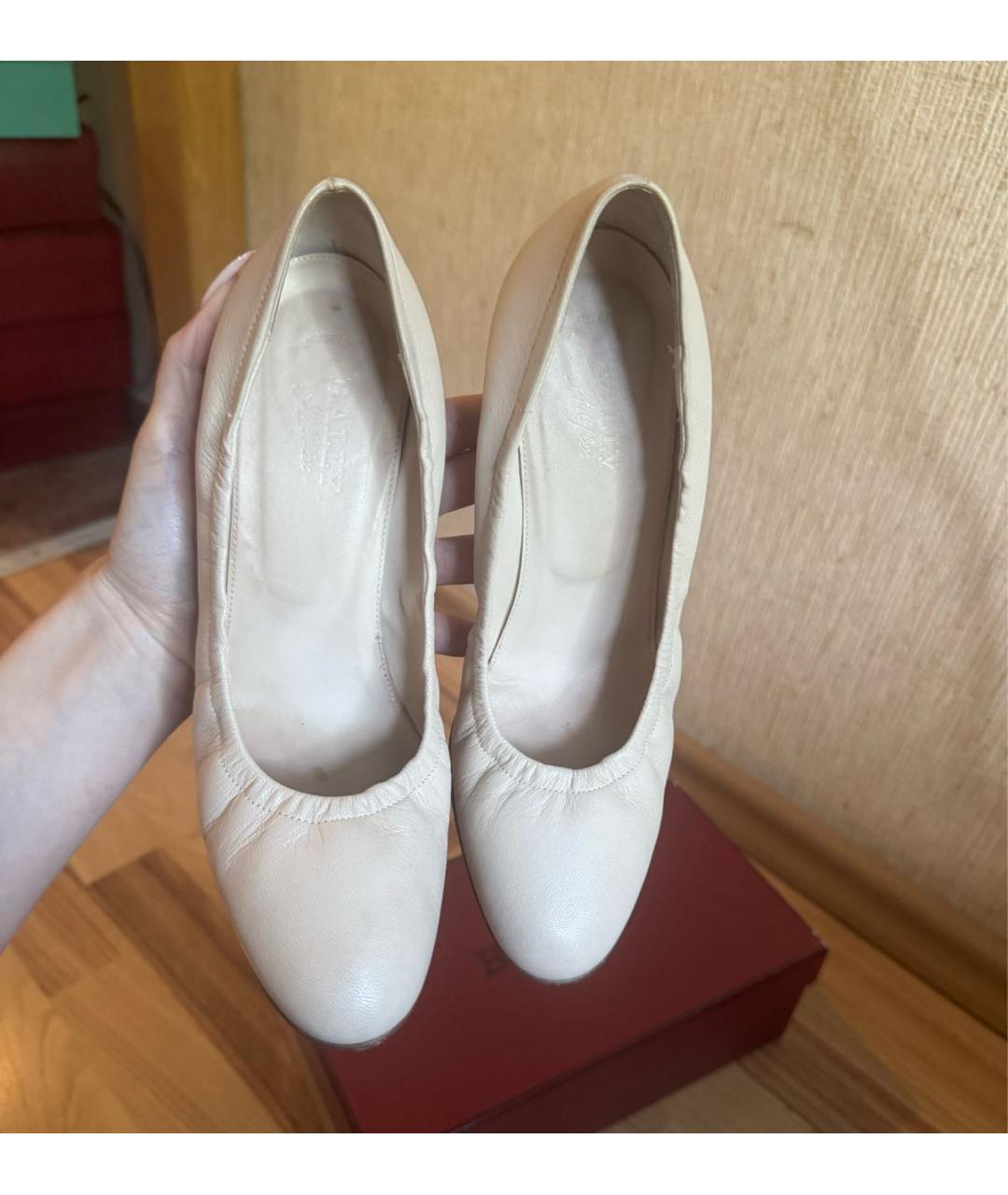 BALLY Бежевые кожаные туфли, фото 4