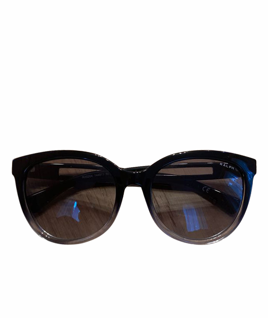 RALPH LAUREN Черные пластиковые солнцезащитные очки, фото 1