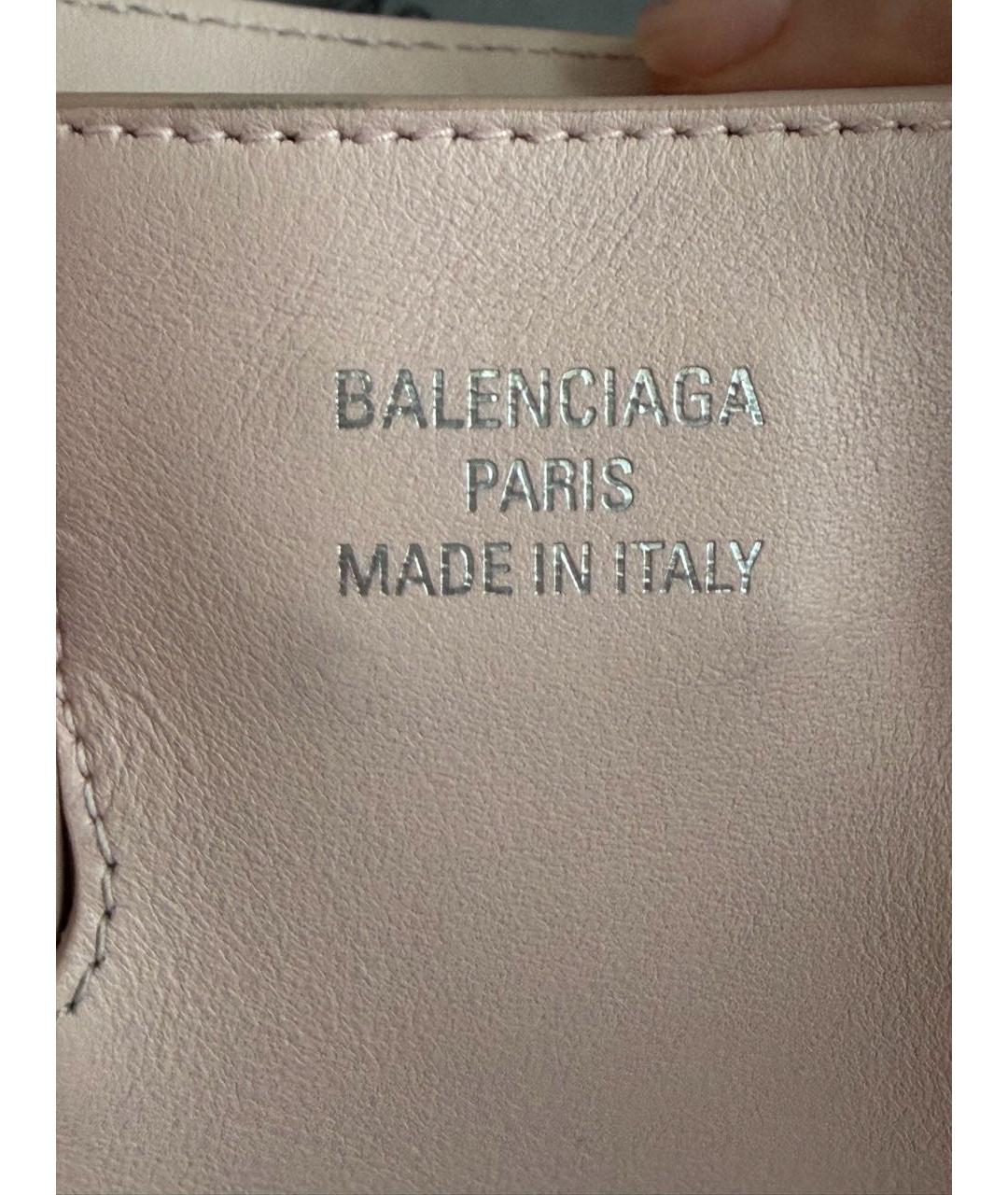 BALENCIAGA Розовая кожаная сумка с короткими ручками, фото 5