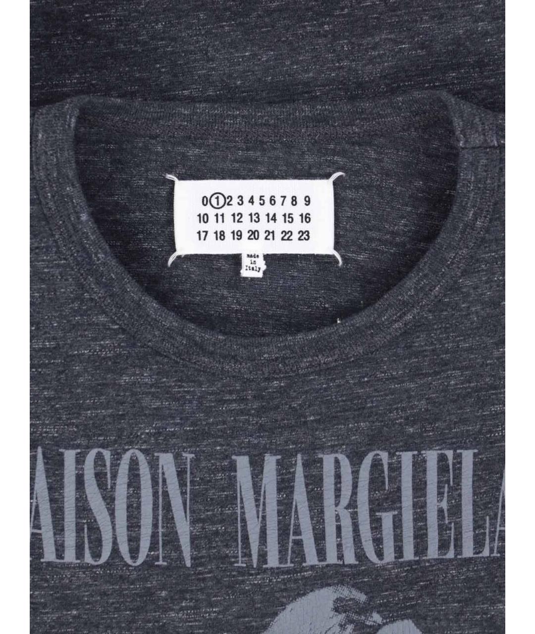 MAISON MARGIELA Серая хлопковая футболка, фото 3