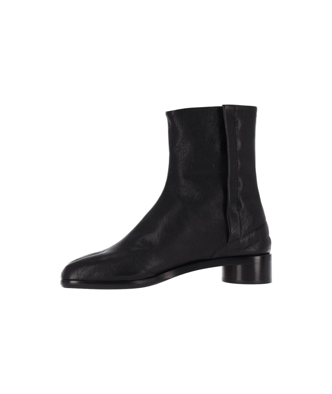 MAISON MARGIELA Черные кожаные высокие ботинки, фото 3
