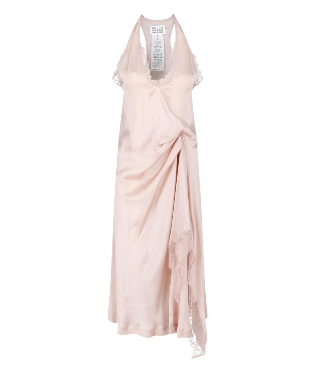 MAISON MARGIELA Розовое ацетатное коктейльное платье, фото 1