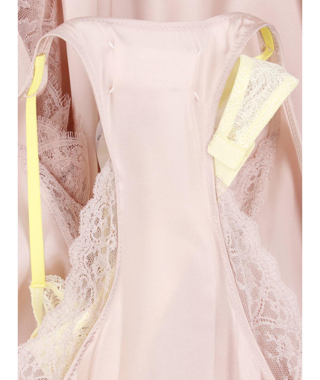 MAISON MARGIELA Розовое ацетатное коктейльное платье, фото 5