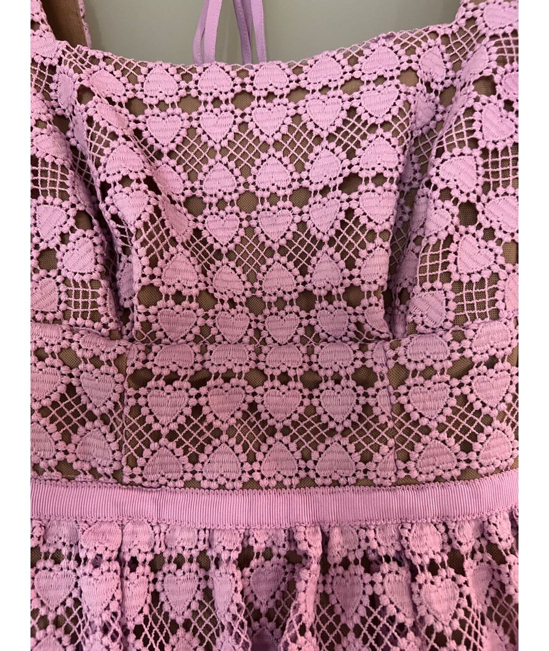SELF-PORTRAIT Фиолетовое полиэстеровое коктейльное платье, фото 6