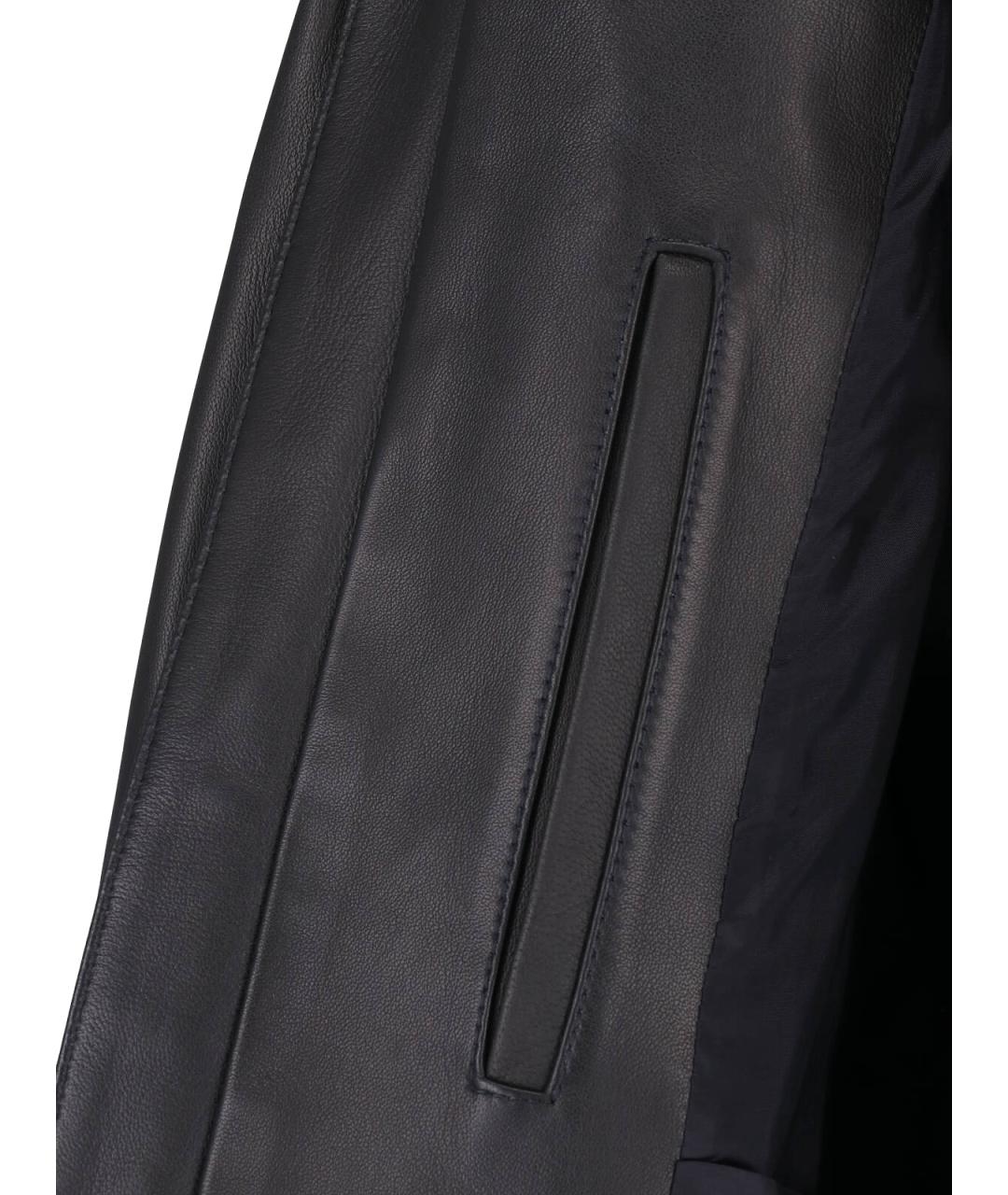 MAISON MARGIELA Черная кожаная куртка, фото 4