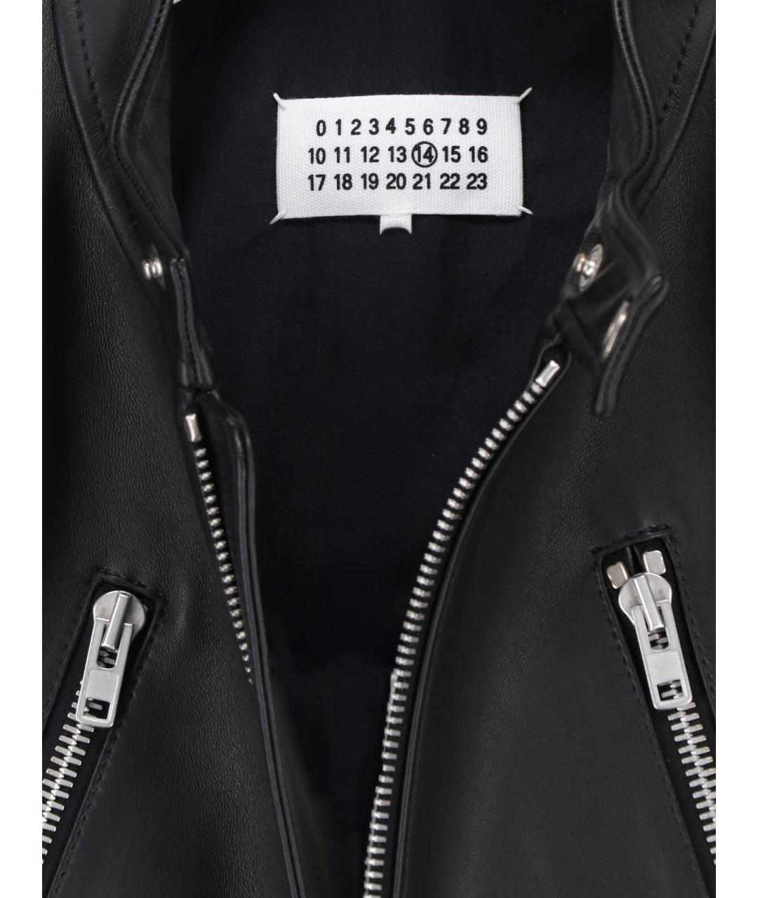 MAISON MARGIELA Черная кожаная куртка, фото 3