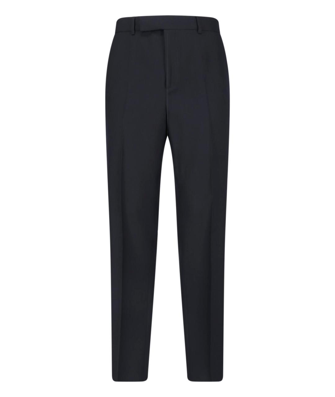 CELINE Черные шерстяные повседневные брюки, фото 1