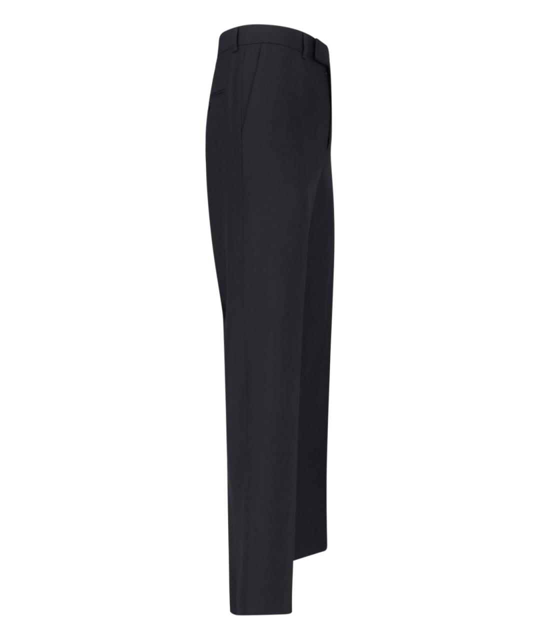 CELINE Черные шерстяные повседневные брюки, фото 3