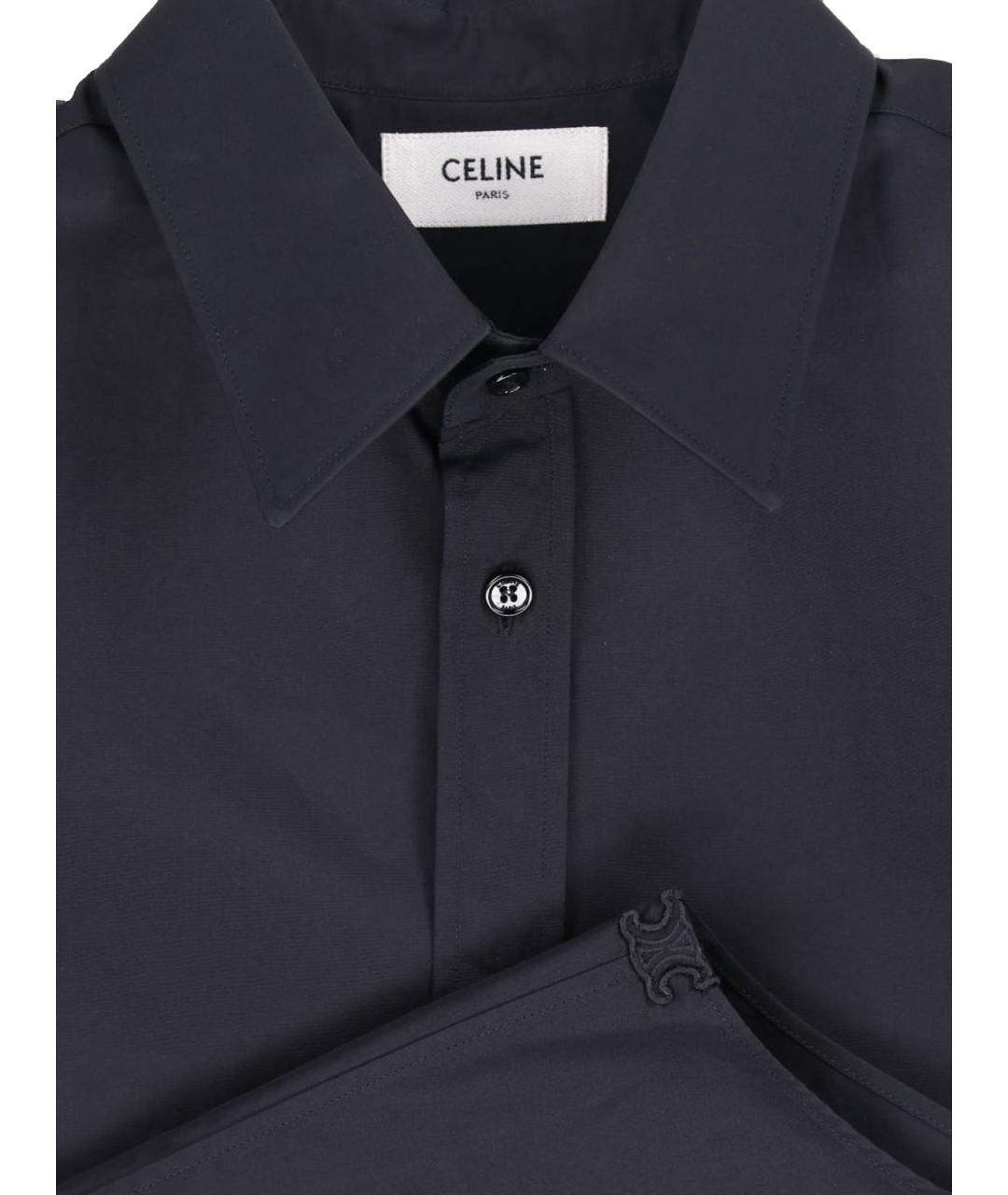 CELINE Черная хлопковая кэжуал рубашка, фото 3