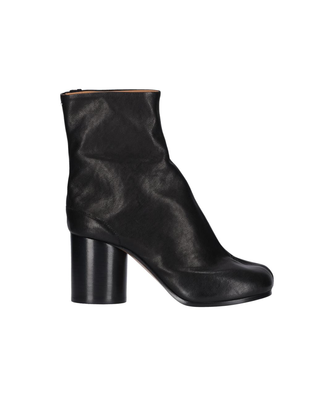 MAISON MARGIELA Черные кожаные ботинки, фото 1