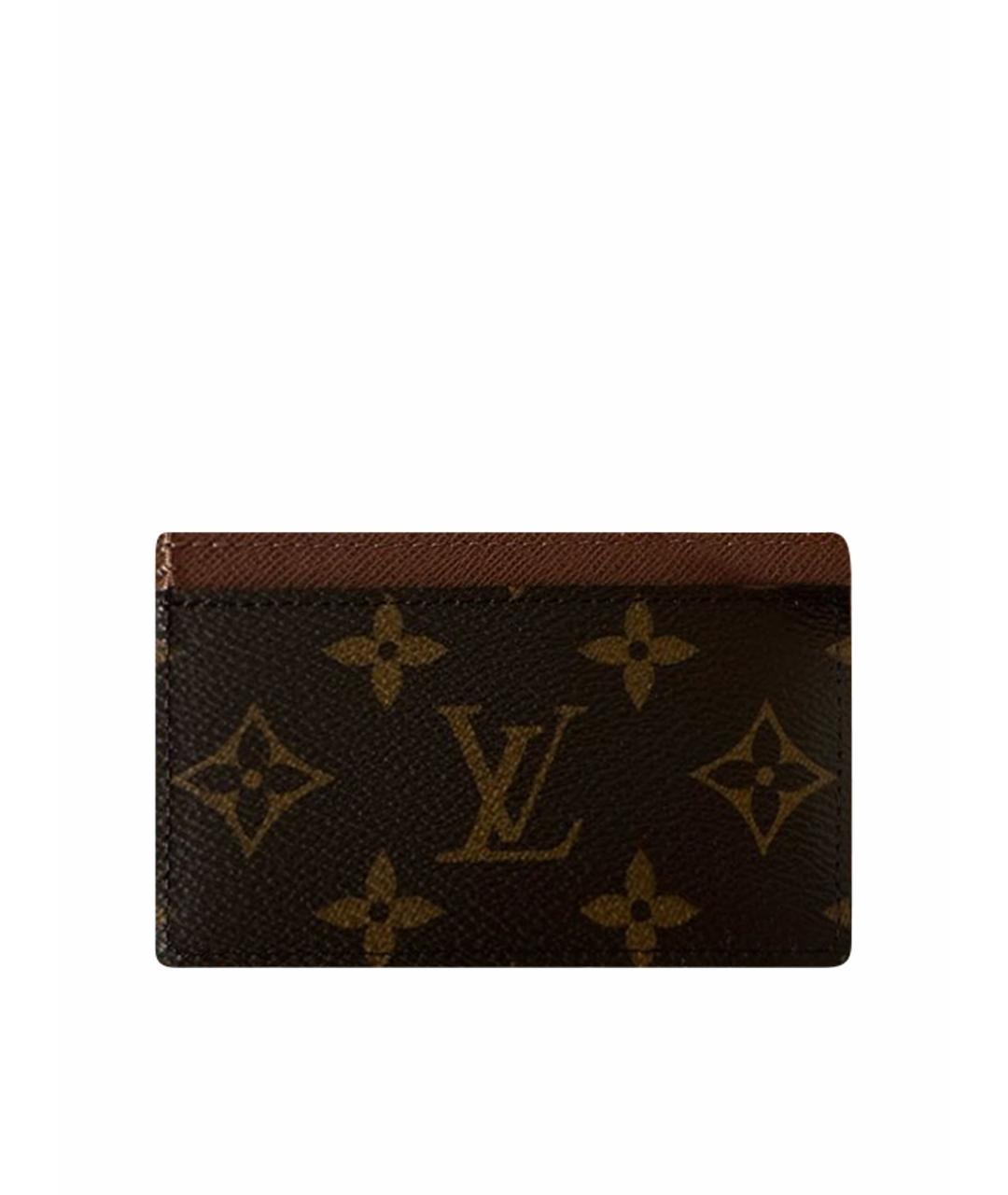 LOUIS VUITTON Коричневый кардхолдер, фото 1