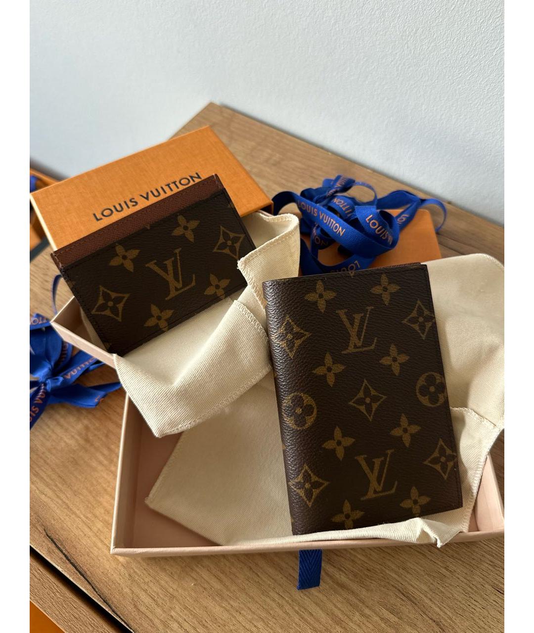 LOUIS VUITTON Коричневый кардхолдер, фото 2