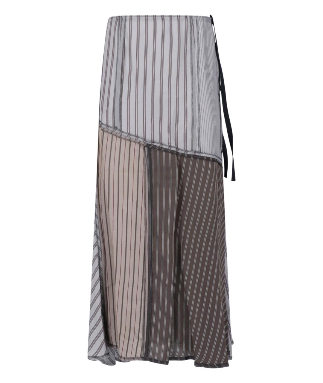 MAISON MARGIELA Серая вискозная юбка миди, фото 1