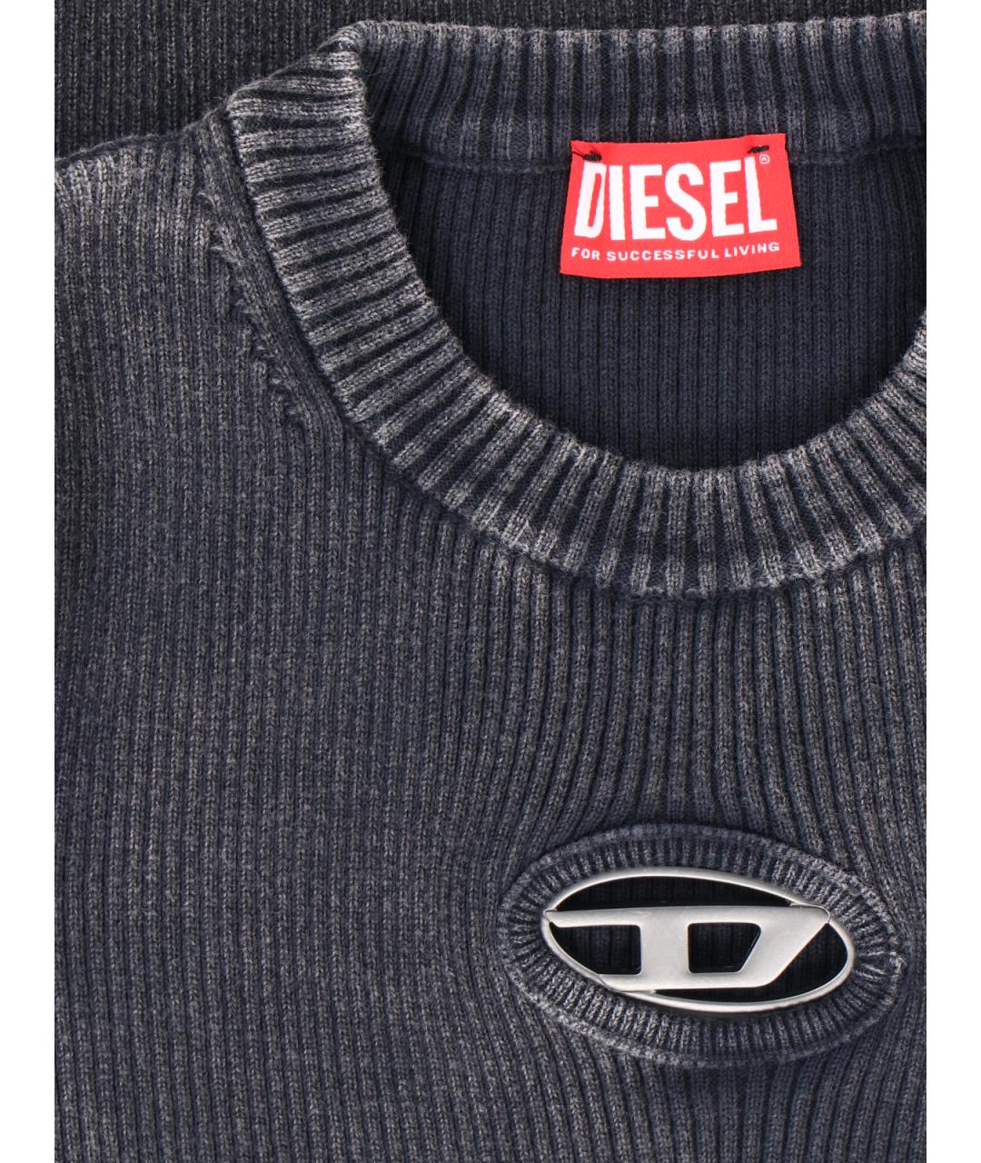 DIESEL Черная хлопковая футболка, фото 3