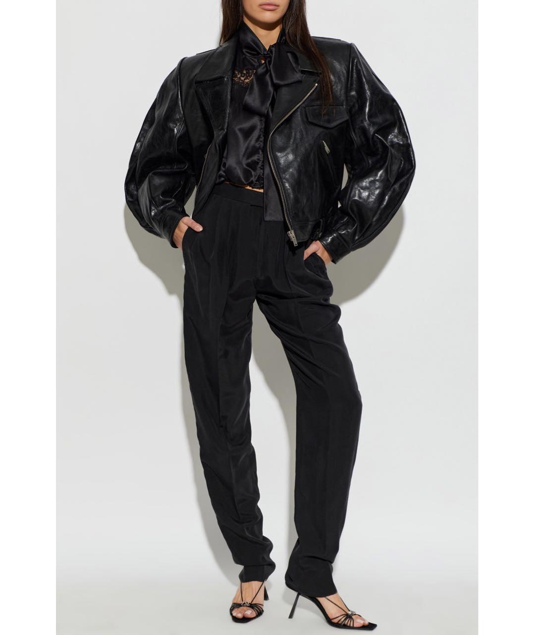 SAINT LAURENT Черная кожаная куртка, фото 6