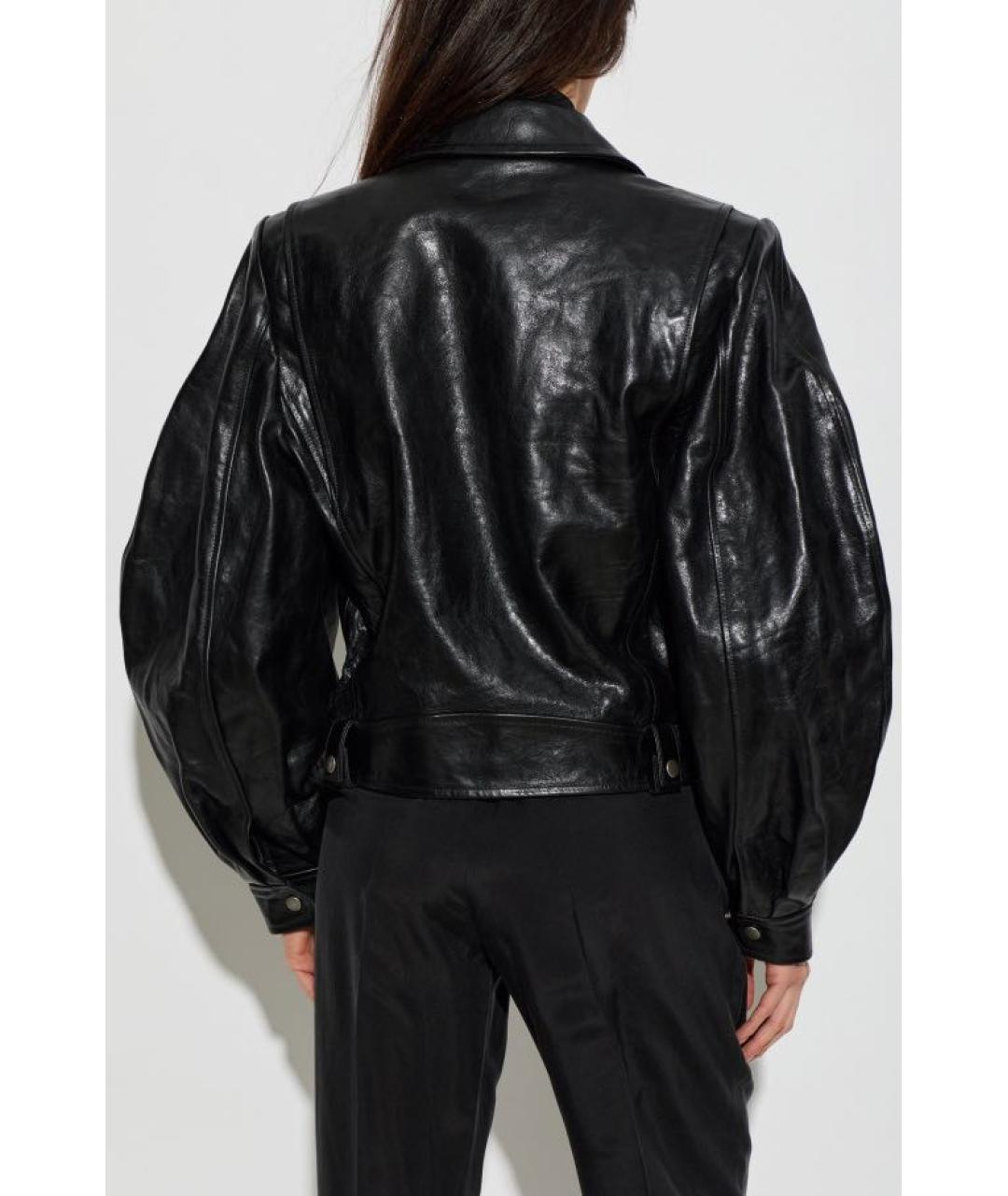 SAINT LAURENT Черная кожаная куртка, фото 8