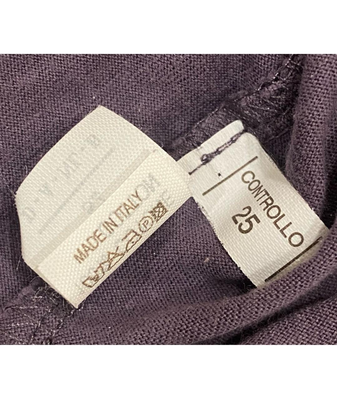 BRUNELLO CUCINELLI Фиолетовое хлопковое поло с коротким рукавом, фото 7