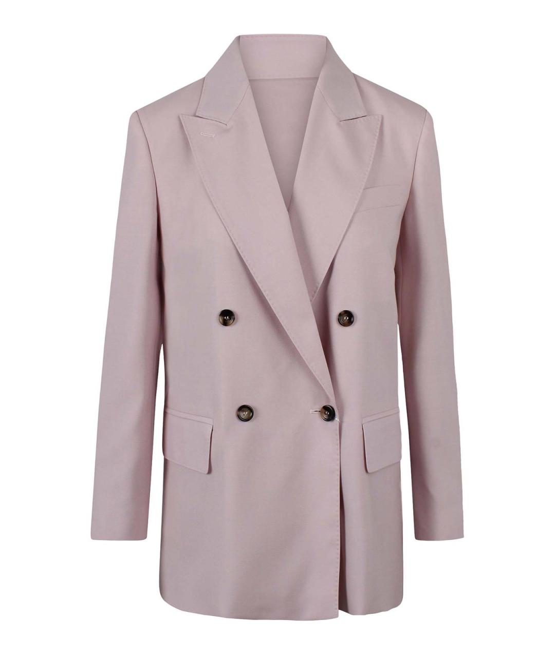 MAX MARA Розовый шерстяной жакет/пиджак, фото 1