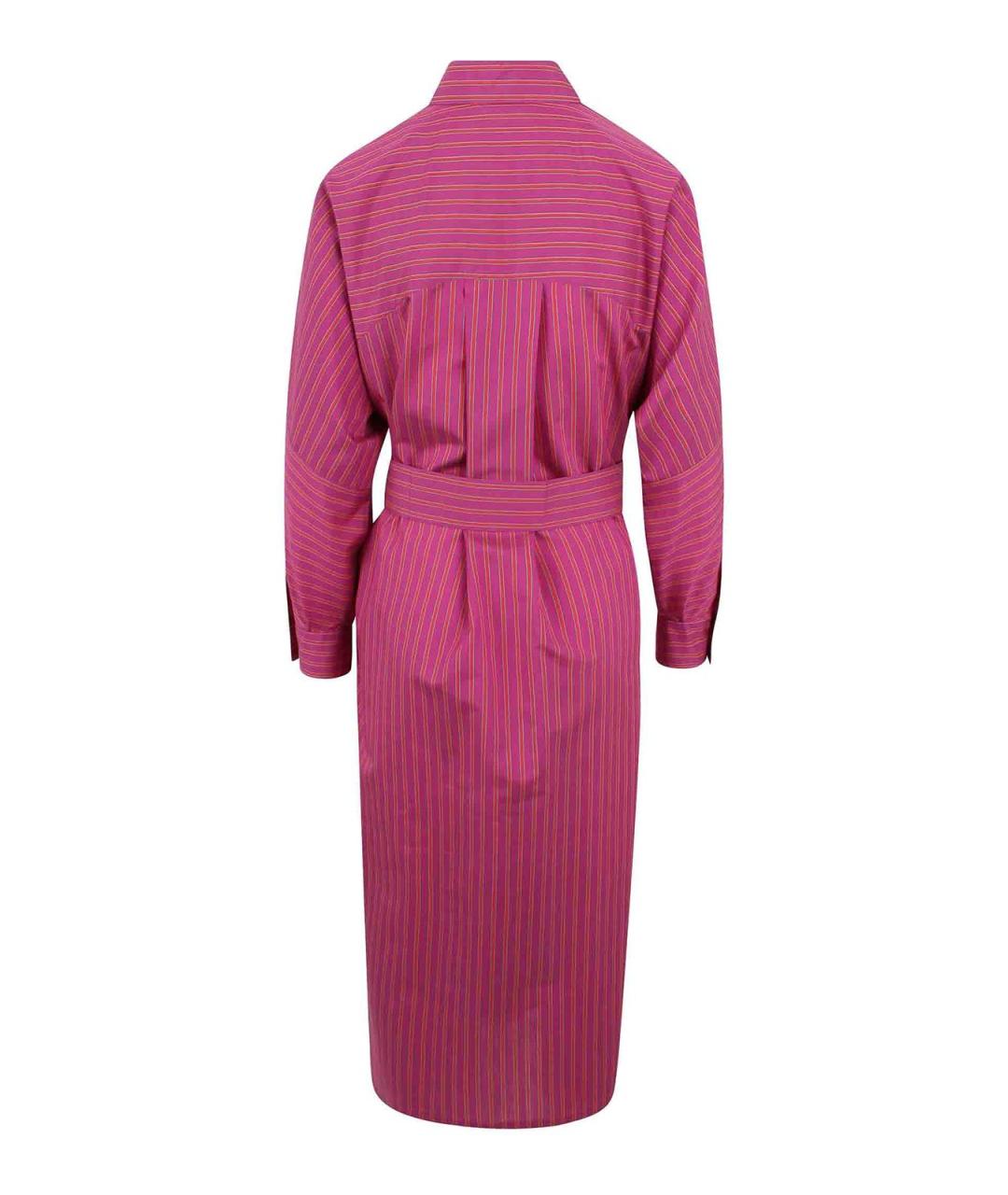 MAX MARA Розовое хлопковое повседневное платье, фото 2