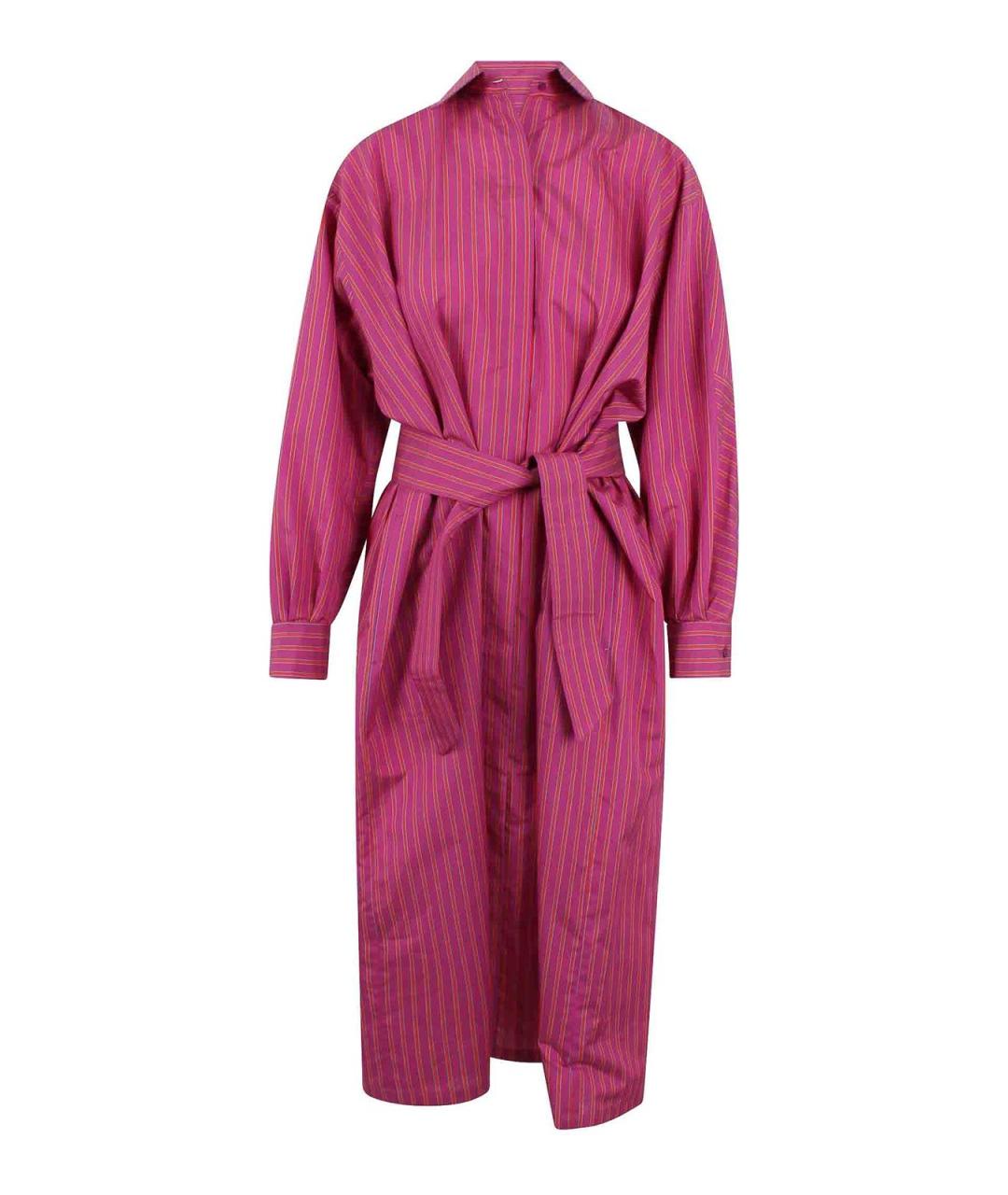 MAX MARA Розовое хлопковое повседневное платье, фото 1