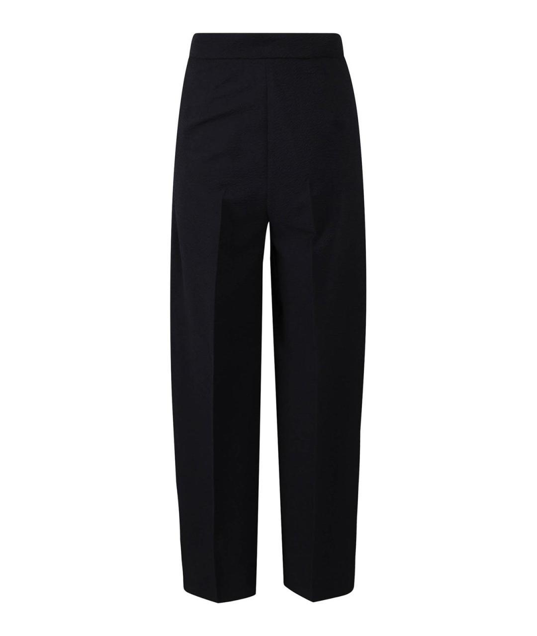 MAX MARA Синие шерстяные прямые брюки, фото 1