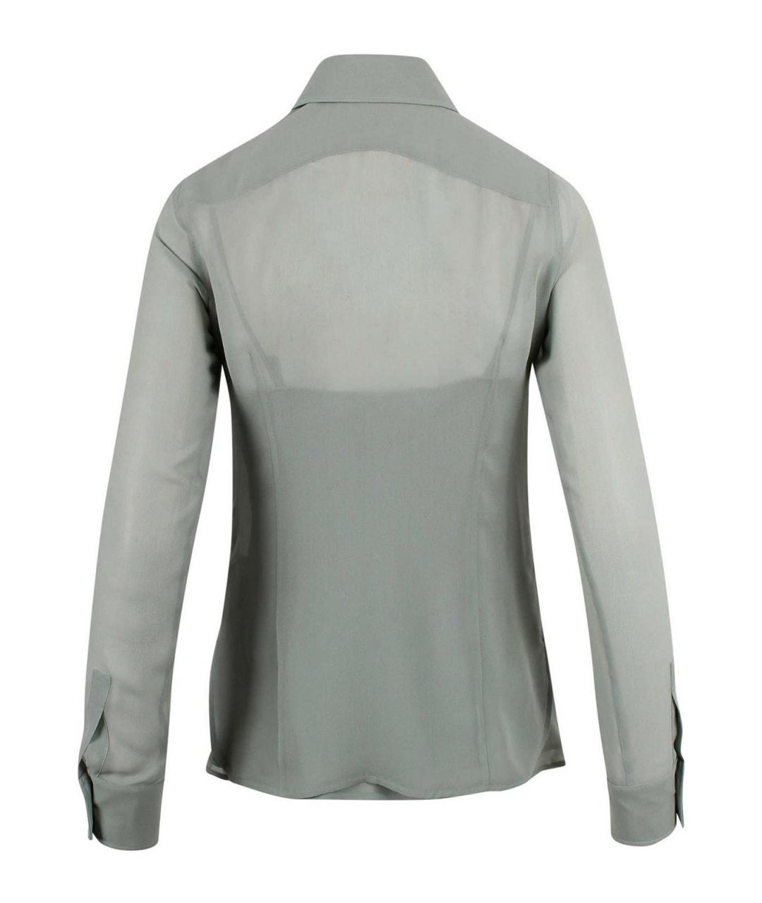 MAX MARA Зеленая шелковая рубашка, фото 2