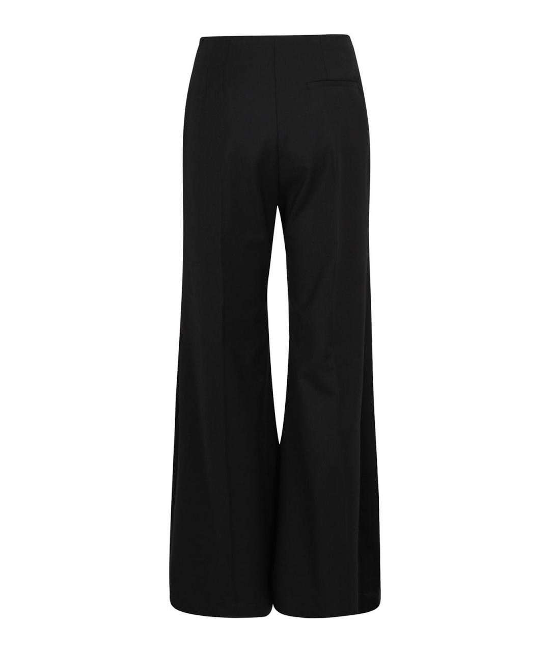 NINA RICCI Черные шерстяные брюки широкие, фото 2