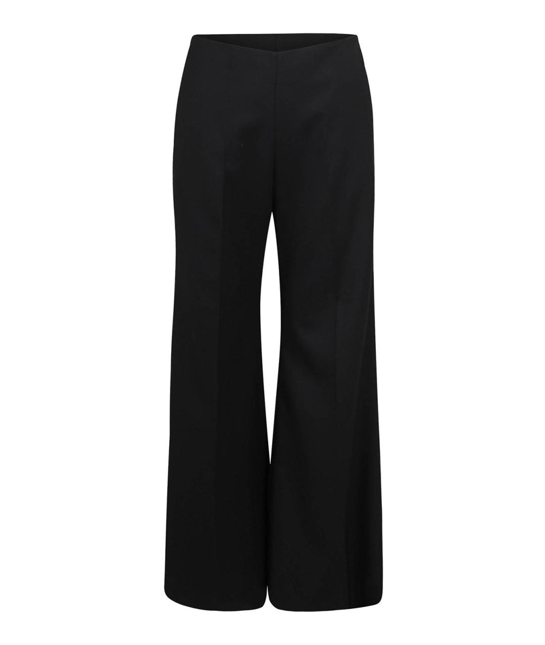 NINA RICCI Черные шерстяные брюки широкие, фото 1
