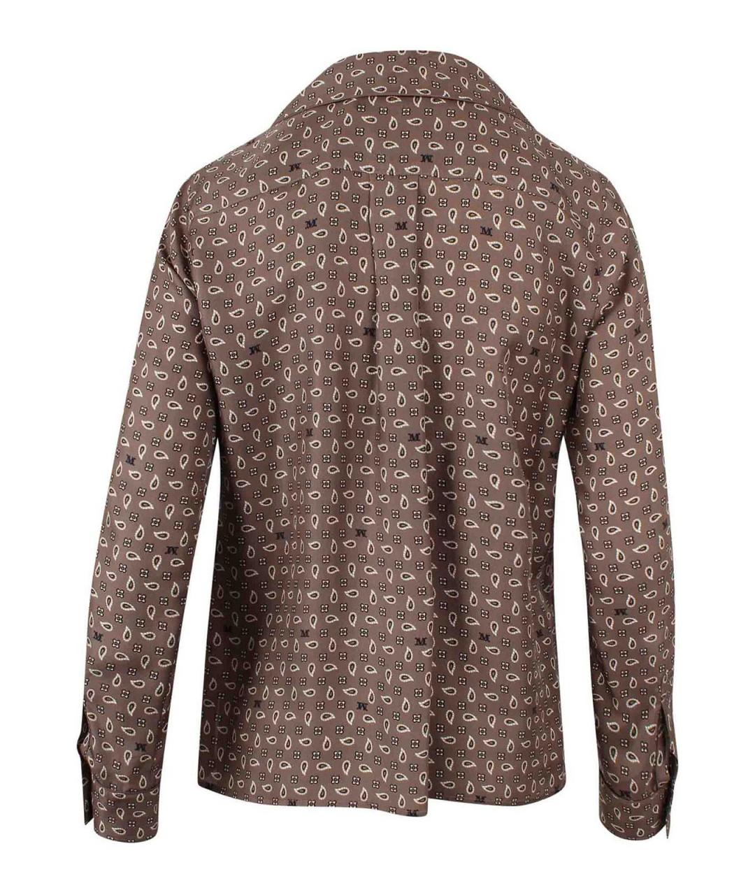 MAX MARA Бежевая шелковая рубашка, фото 2