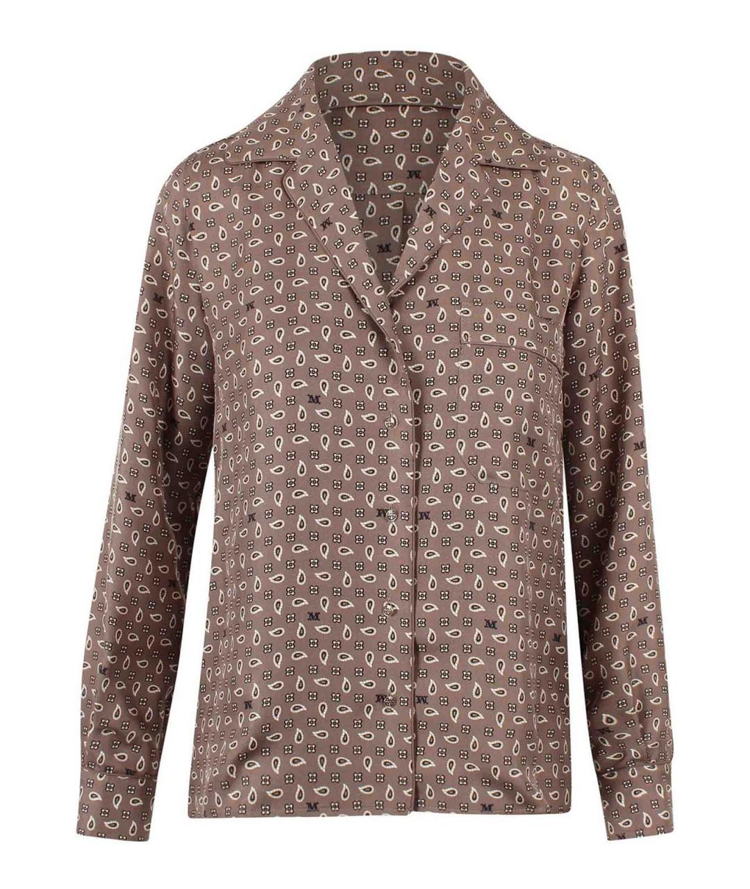 MAX MARA Бежевая шелковая рубашка, фото 1