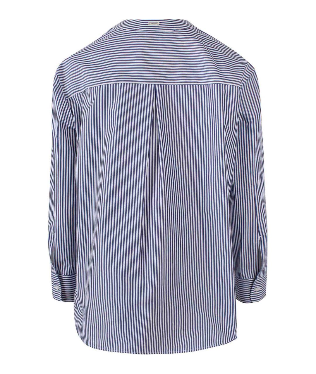'S MAX MARA Синяя хлопковая рубашка, фото 2