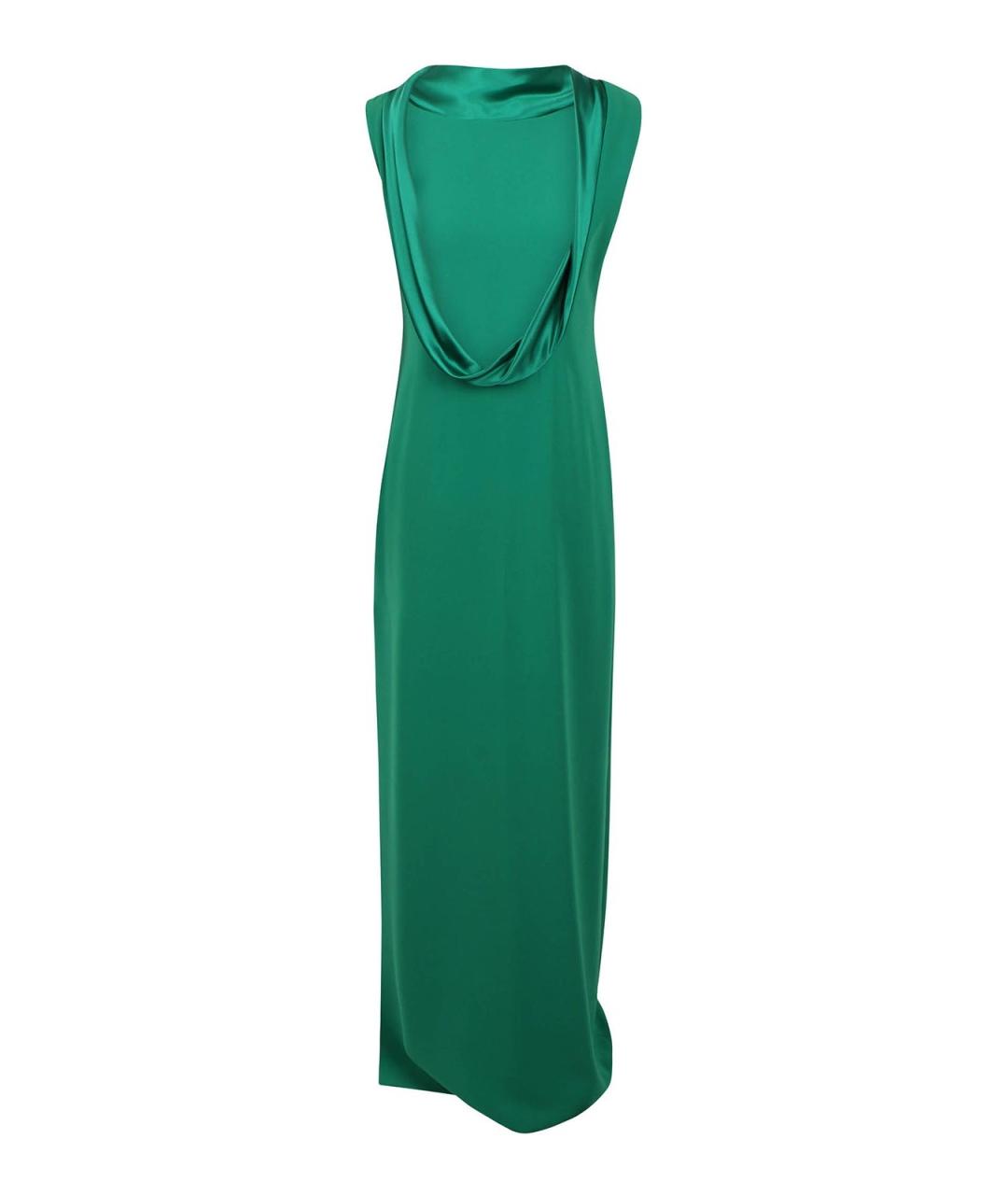 MAX MARA Зеленое шелковое платье, фото 2