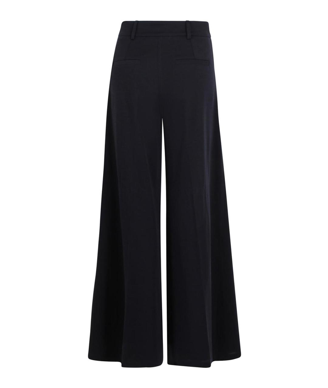 MAX MARA Синие шерстяные брюки широкие, фото 2