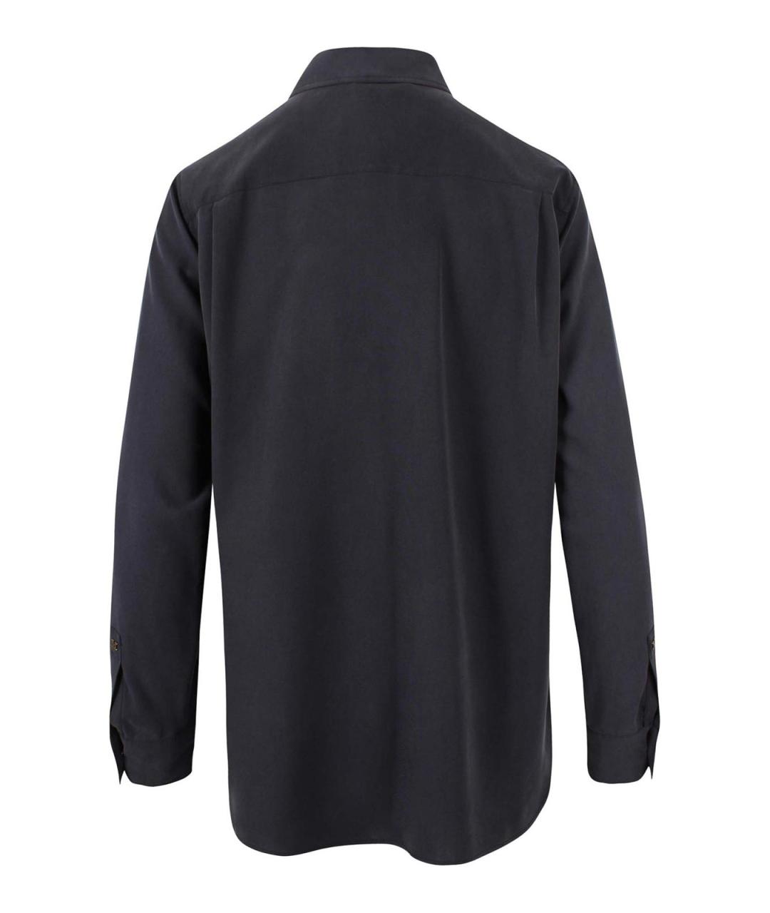 MAX MARA Синяя шелковая рубашка, фото 2