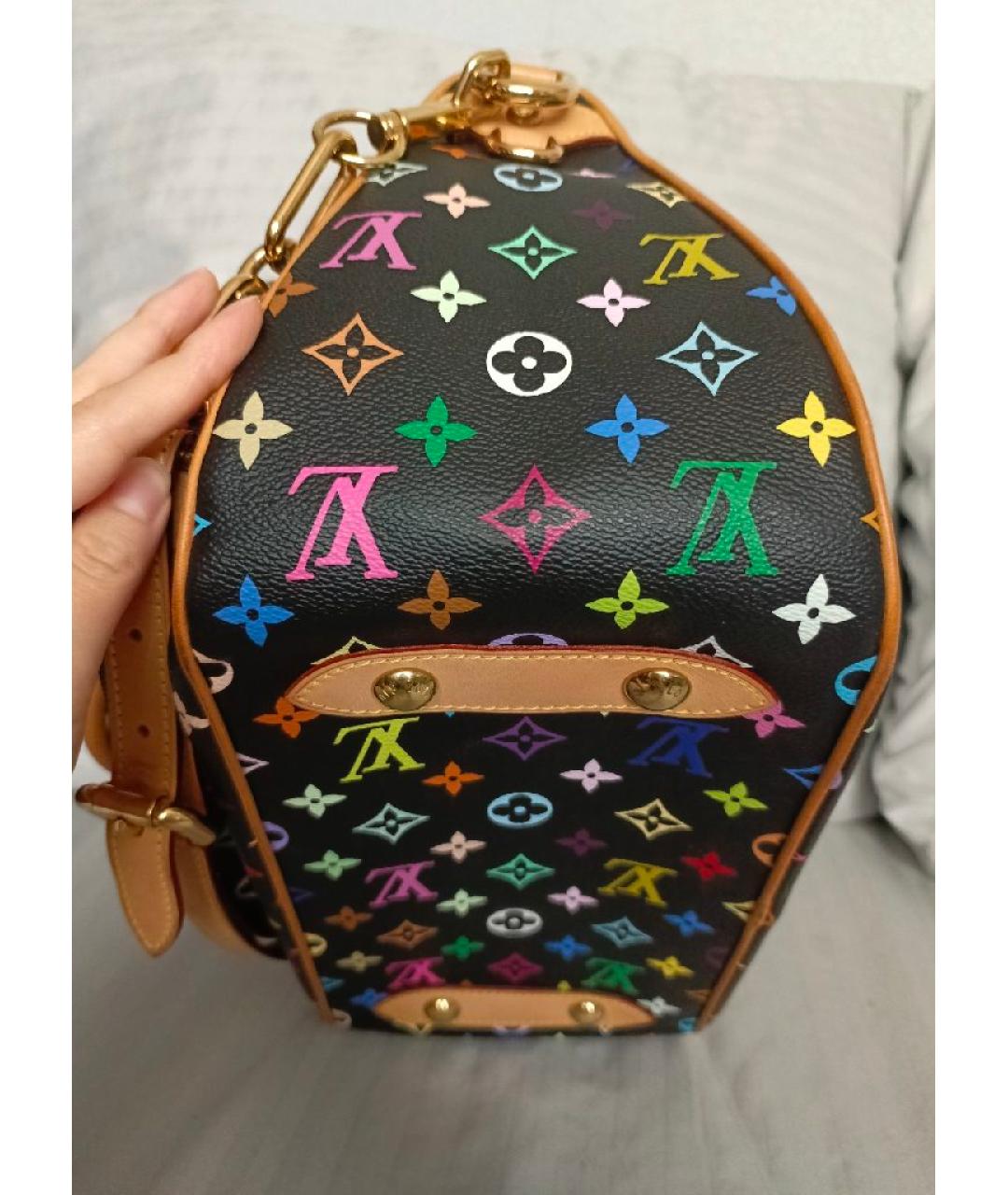 LOUIS VUITTON Черная сумка с короткими ручками, фото 6