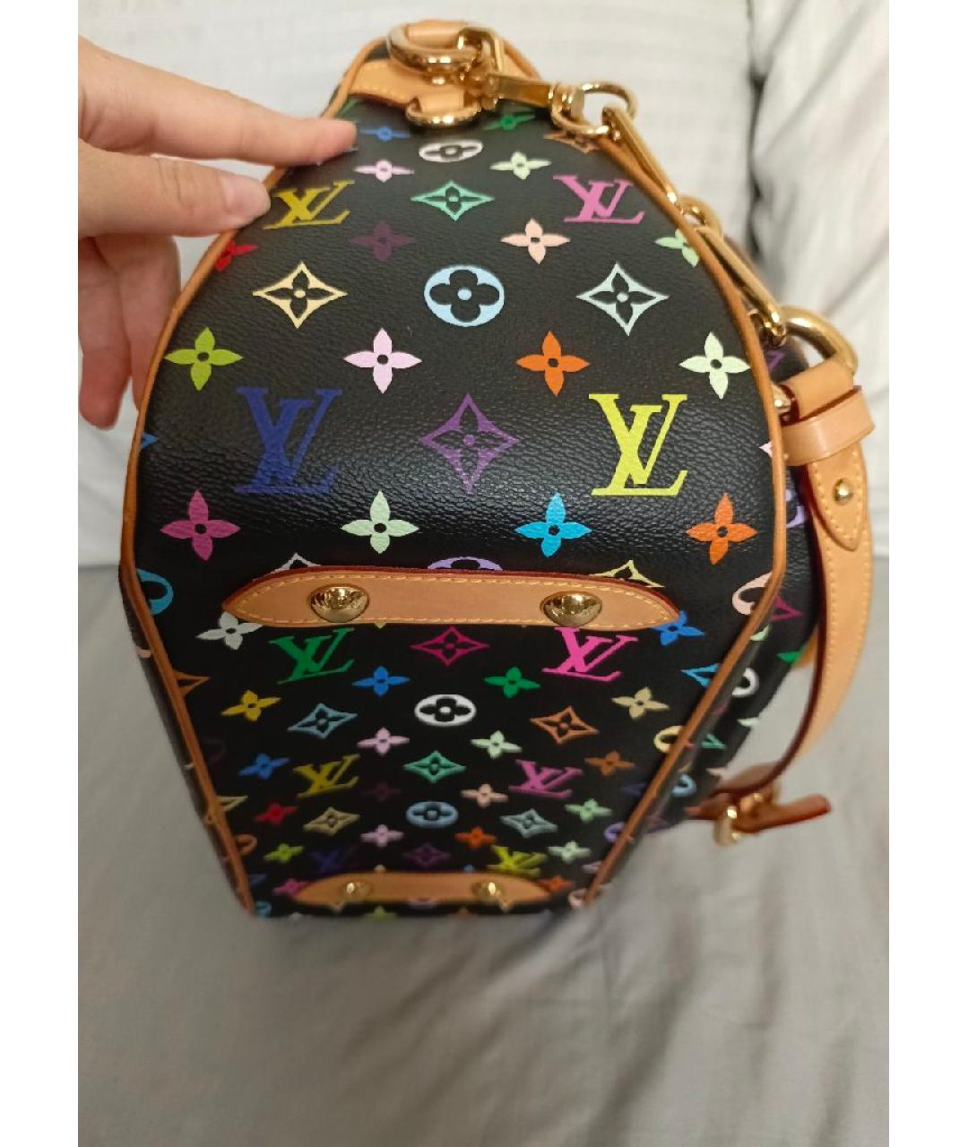LOUIS VUITTON Черная сумка с короткими ручками, фото 7