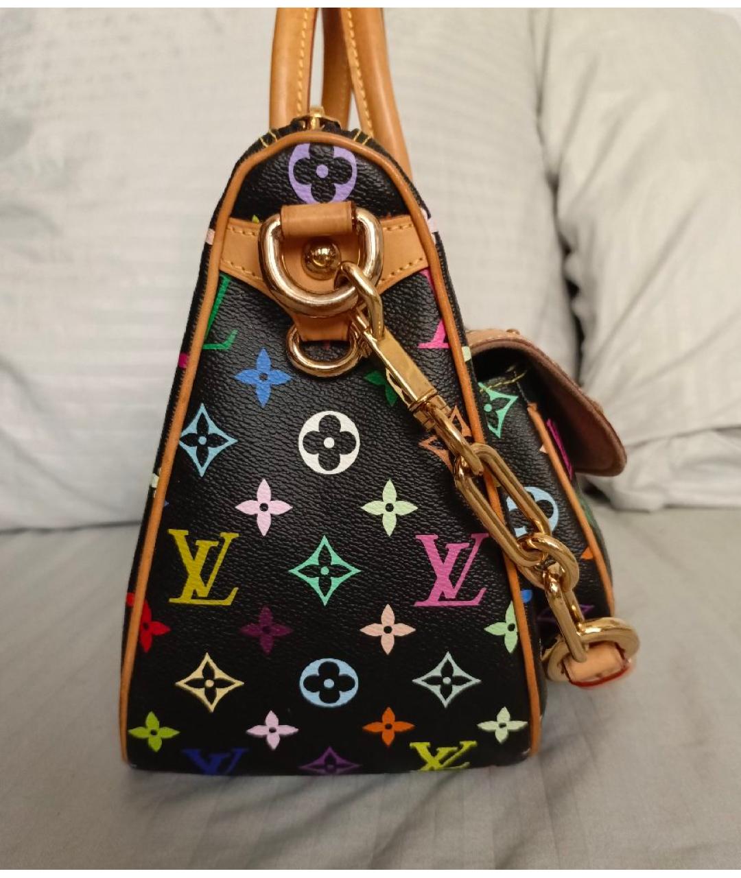 LOUIS VUITTON Черная сумка с короткими ручками, фото 8